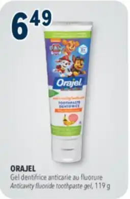 Familiprix ORAJEL Anticavity fluoride toothpaste gel, 119 g offer