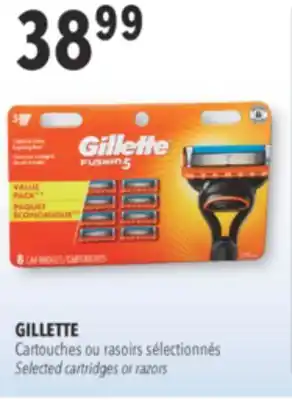 Familiprix GILLETTE Selected cartridges or razors offer