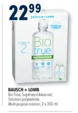 Familiprix BAUSCH + LOMB, Bio True, Multi-purpose solution, 2 x 300 ml offer