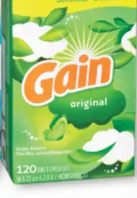 Familiprix GAIN, Dryer sheets, 120 units offer