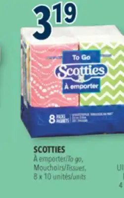Familiprix SCOTTIES To go Tissues, 8 x 10 units offer