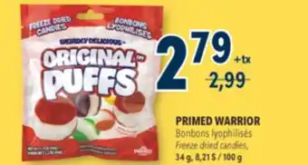 Familiprix PRIMED WARRIOR Freeze dried candies, 34 g offer
