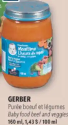 Familiprix GERBER Baby food beef and veggies 160 ml offer
