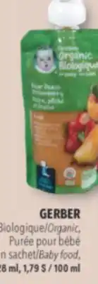 Familiprix GERBER Organic Baby food offer