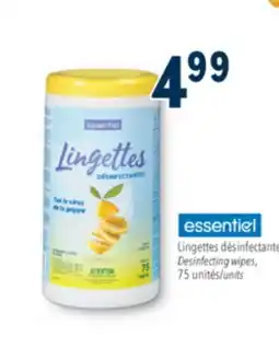 Familiprix Essentiel citrus scent disinfecting wipes 75un offer