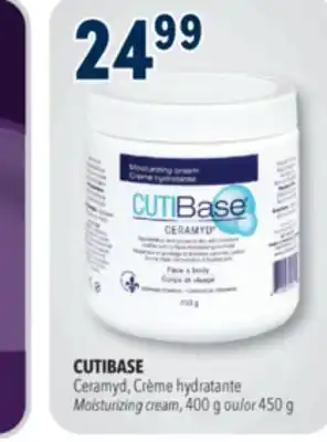 Familiprix CUTIBase, Ceramyd, Crème hydratante/Moisturizing cream, 400 g ou/or 450 g offer