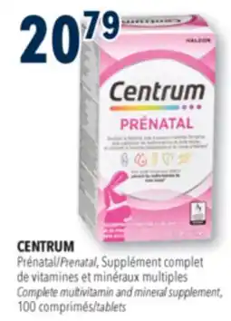 Familiprix CENTRUM Prenatal Complete multivitamin and mineral supplement, 100 tablets offer