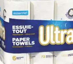 Familiprix ESSENTIEL Paper towels, 6 rolls offer