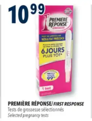 Familiprix FIRST RESPONSE Selected pregnancy tests offer