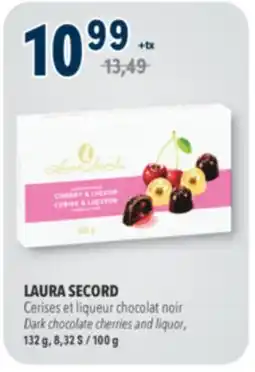 Familiprix LAURA SECORD Dark chocolate cherries and liquor, 132 g offer