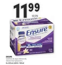 Familiprix ENSURE Selected meal replacements, 6 x 235 ml, 100 ml offer