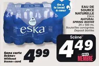 IGA ESKA NATURAL SPRING WATER offer