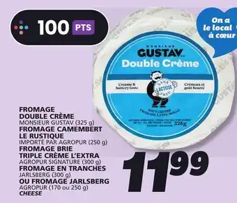 IGA MONSIEUR GUSTAV CHEESE offer