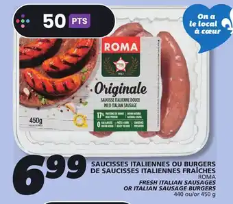 IGA ROMA FRESH ITALIAN SAUSAGES offer