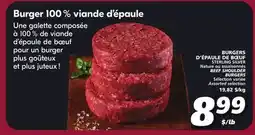 IGA STERLING SILVER BEEF SHOULDER BURGERS offer