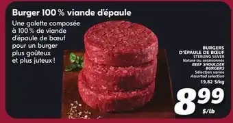 IGA STERLING SILVER BEEF SHOULDER BURGERS offer