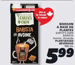 IGA EARTH'S OWN BARISTA PLANT-BASED BEVERAGE offer