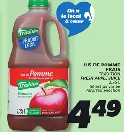 IGA TRADITION FRESH APPLE JUICE offer