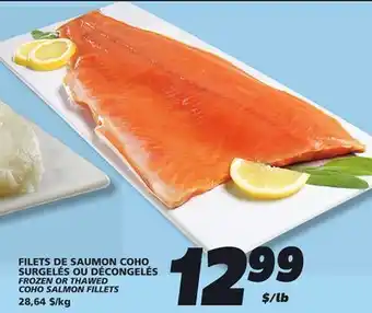 IGA FROZEN OR THAWED COHO SALMON FILLETS offer