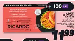 IGA RICARDO FROZEN SALMON BURGERS offer