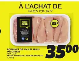 IGA PRIX CLUB FRESH BONELESS CHICKEN BREASTS offer
