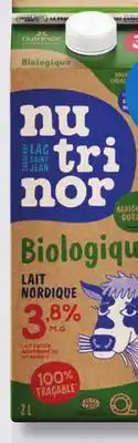 IGA NUTRINOR ORGANIC CREAM OR MILK offer