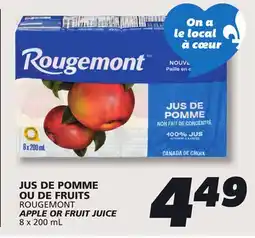 IGA ROUGEMONT APPLE OR FRUIT JUICE offer