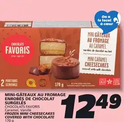 IGA CHOCOLATS FAVORIS FROZEN MINI CHEESECAKES COVERED WITH CHOCOLATE offer