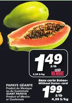IGA GIANT PAPAYA offer