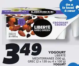 IGA LIBERTÉ MÉDITERRANÉE (500 g), GREC (2 x 130 ou 4 x 100 g) YOGURT offer