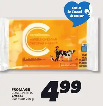 IGA COMPLIMENTS CHEESE offer