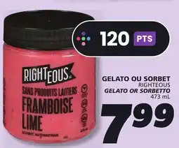 IGA RIGHTEOUS GELATO OR SORBETTO offer