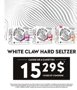 Metro WHITE CLAW HARD SELTZER offer