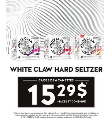 Metro WHITE CLAW HARD SELTZER offer