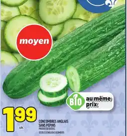 Metro CONCOMBRES ANGLAIS SANS PÉPINS | SEEDLESS ENGLISH CUCUMBERS offer