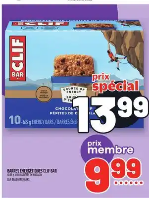 Metro BARRES ÉNERGÉTIQUES CLIF BAR | CLIF BAR ENERGY BARS offer