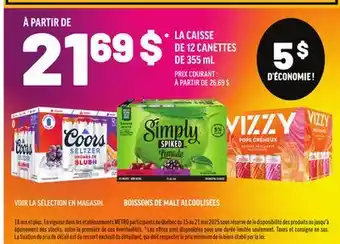 Metro COORS, SIMPLY, VIZZY offer