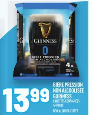 Metro BIÈRE PRESSION NON ALCOOLISÉE GUINNESS | NON-ALCOHOLIC BEER offer