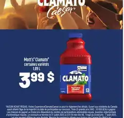 Metro MOTT'S CLAMATO offer