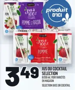 Metro JUS OU COCKTAIL SELECTION | SELECTION JUICE OR COCKTAIL offer