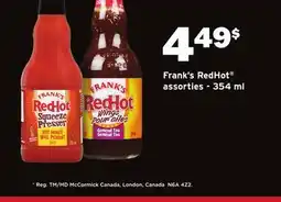 Metro FRANK'S REDHOT ASSORTIES offer