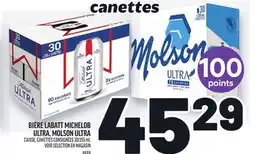 Metro BIÈRE LABATT MICHELOB ULTRA, MOLSON ULTRA | BEER offer