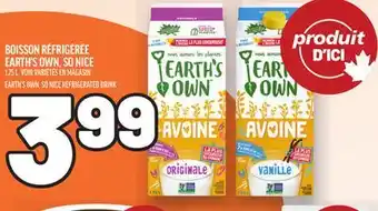 Metro BOISSON RÉFRIGÉRÉE EARTH'S OWN, SO NICE | EARTH'S OWN, SO NICE REFRIGERATED DRINK offer