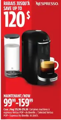 Canadian Tire Selected Vertuo POP + Espresso By Breville offer
