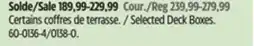 Canadian Tire Keter Selected Deck Boxes offer