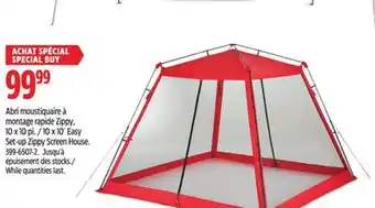 Canadian Tire Set-up Zippy Screen House offer