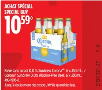Canadian Tire Corona Sunbrew 0.0% Alcohol-Free Beer offer