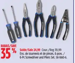 Canadian Tire Mastercraft 6-Pc Screwdriver and Pliers Set offer