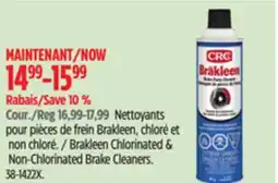 Canadian Tire Brakleen Chlorinated & Non-Chlorinated Brake Cleaners offer