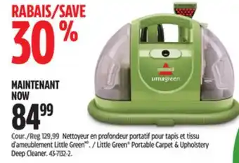Canadian Tire Bissell Little Green Portable Carpet & Upholstery Deep Cleaner offer
